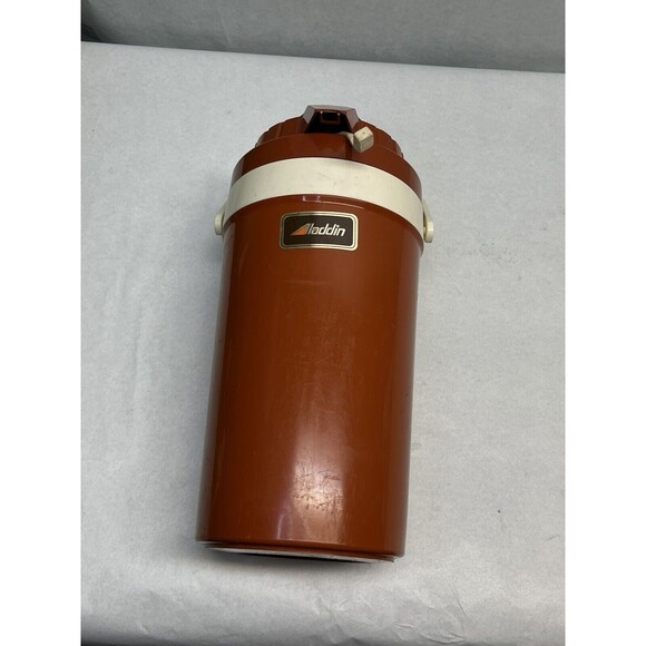 Aladdin Orange Half Gallon Pump A Drink Insulated Water Jug Cooler - Picture 4 of 5
